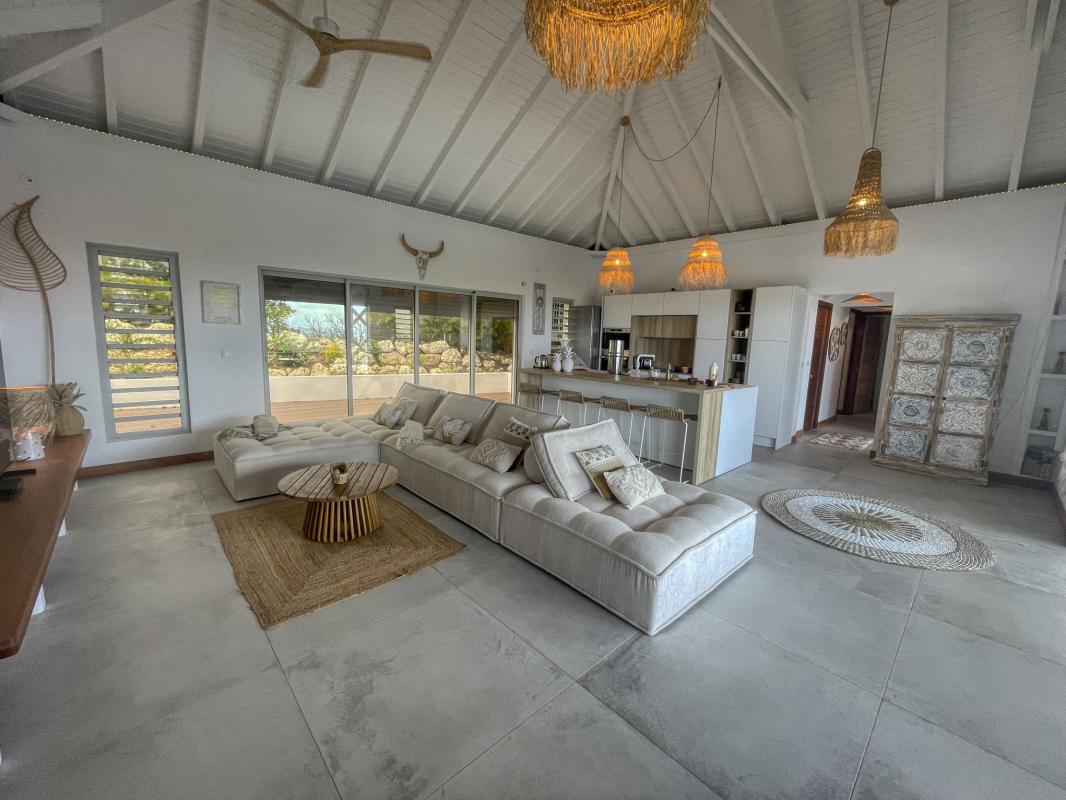 12.Location villa piscine vue mer Saint François Guadeloupe_Espace de vie
